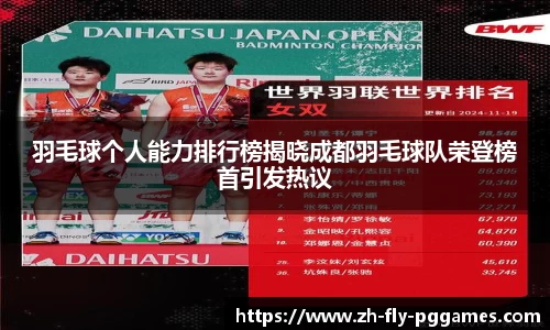 羽毛球个人能力排行榜揭晓成都羽毛球队荣登榜首引发热议